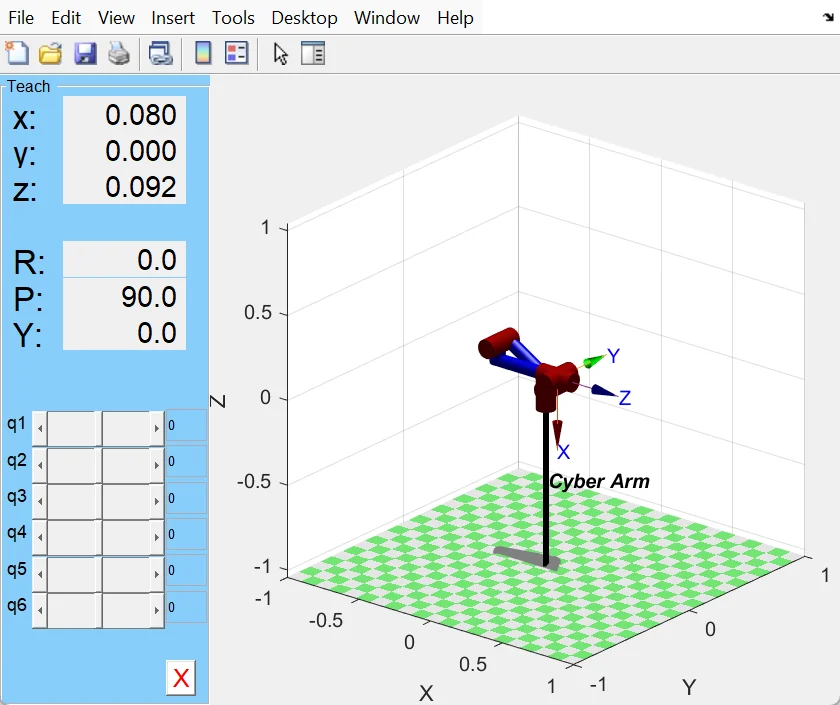 六轴机械臂 MATLAB 运动学模型